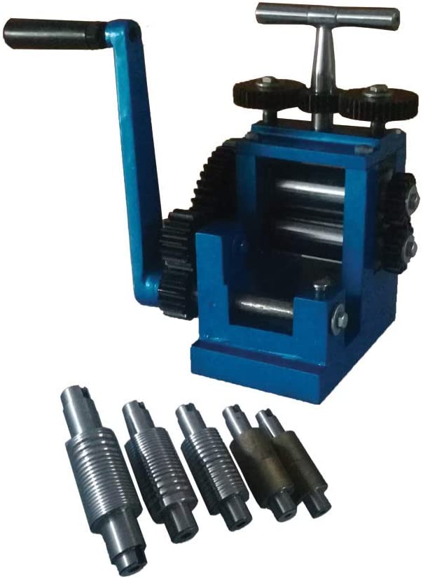Simond Store Rolling Mill Machine, 3 Inch (76 mm), 7 Rollers Combination Manual Rolling Mill for Jewelry Making, Tabletting Jewelry Tool for Metal Sheet and Wire image 0
