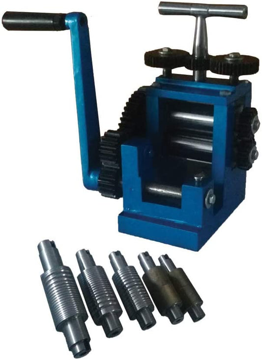 Simond Store Rolling Mill Machine, 3 Inch (76 mm), 7 Rollers Combination Manual Rolling Mill for Jewelry Making, Tabletting Jewelry Tool for Metal Sheet and Wire image 0