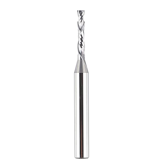SpeTool Spiral Router Bits Up&amp;Down Compression Bit 1/8 inch Cutting Diameter, 1/4 inch Shank HRC55 Solid Carbide CNC End Mill for Wood Carving Engraving Grinding image 0