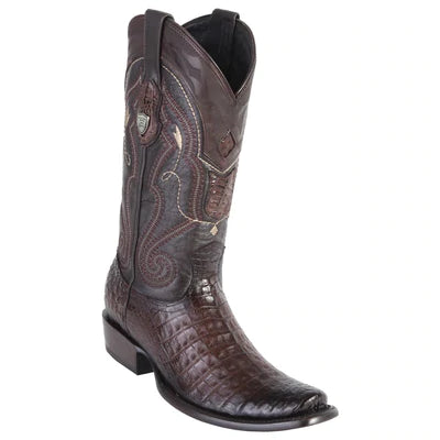 WILD WEST BOOTS #2798216 MEN'S | COLOR BURNISHED BROWN | MEN'S WILD WEST CAIMAN BELLY BOOTS DUBAI TOE HANDCRAFTED image 0