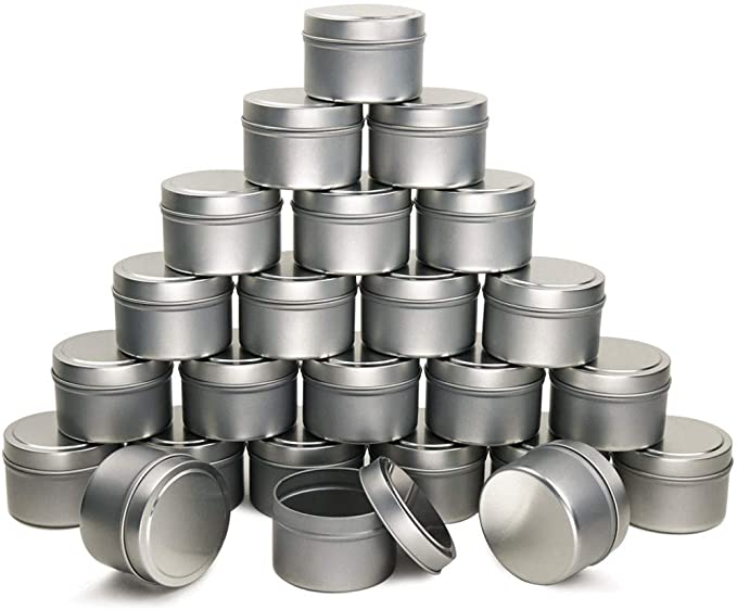 EricX Light Candle Tin 24 Piece, 4 oz, for Candle Making image 0