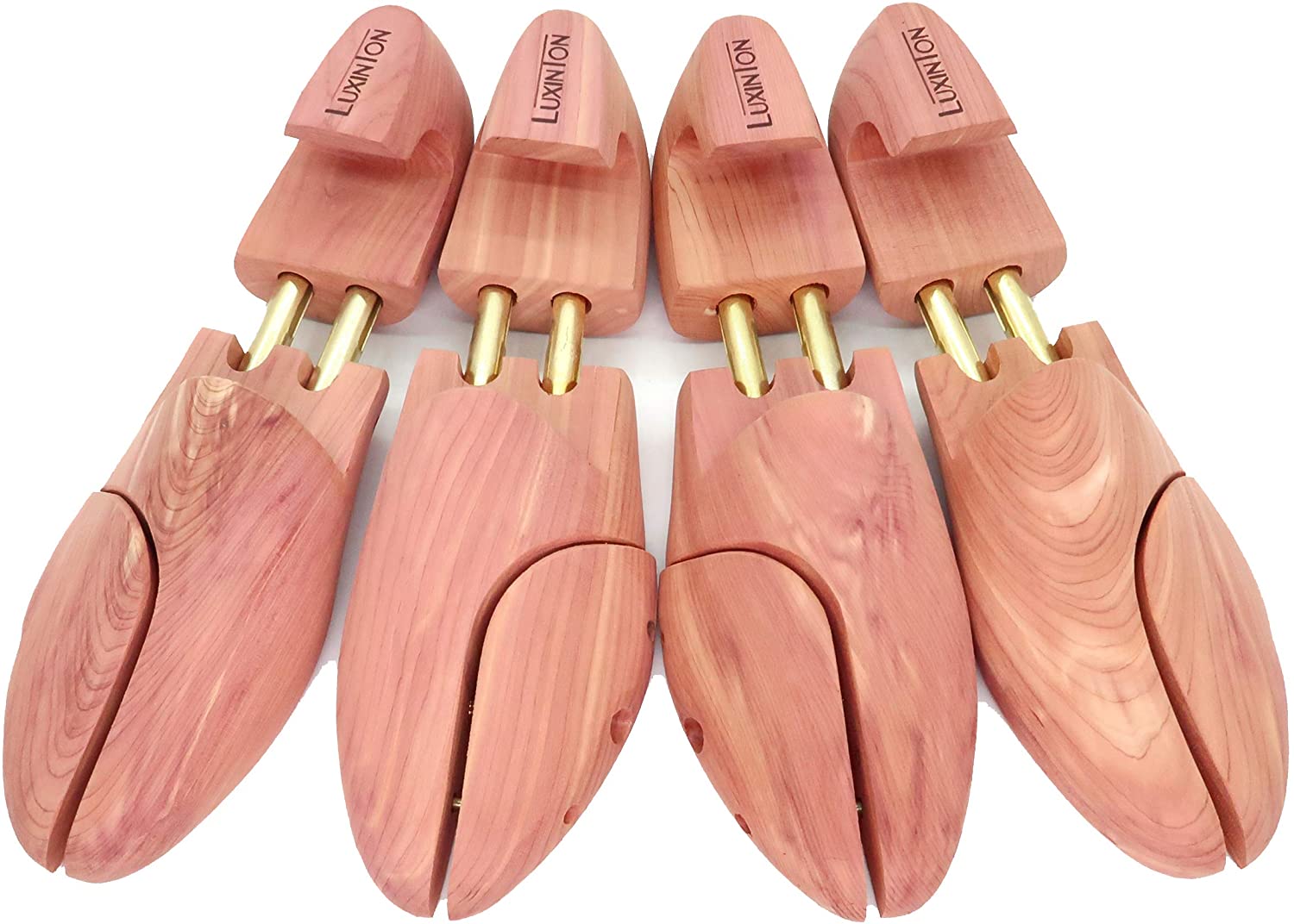 Luxinton 'Luka' Men's Twin Tubed Cedar Shoe Trees with Hooked Heels 2-pack (for 2 Pairs of Shoes) image 0