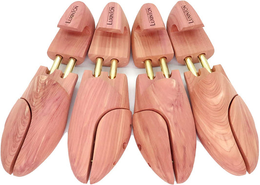 Luxinton 'Luka' Men's Twin Tubed Cedar Shoe Trees with Hooked Heels 2-pack (for 2 Pairs of Shoes) image 0