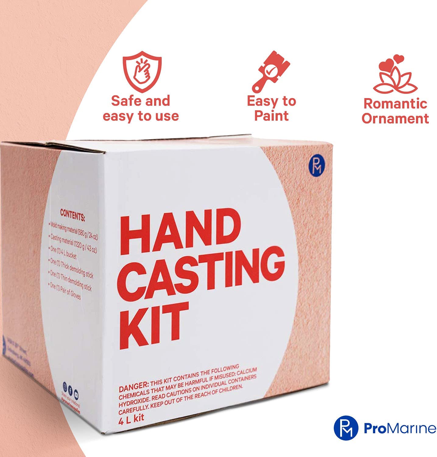 Pro Marine Hand Casting Kit (4-Liter Kit) | DIY Mold-Maker for Creating Hand Sculptures | Unique Arts and Crafts Gift | for Couples, Weddings, Anniversaries, and Family Keepsakes image 3