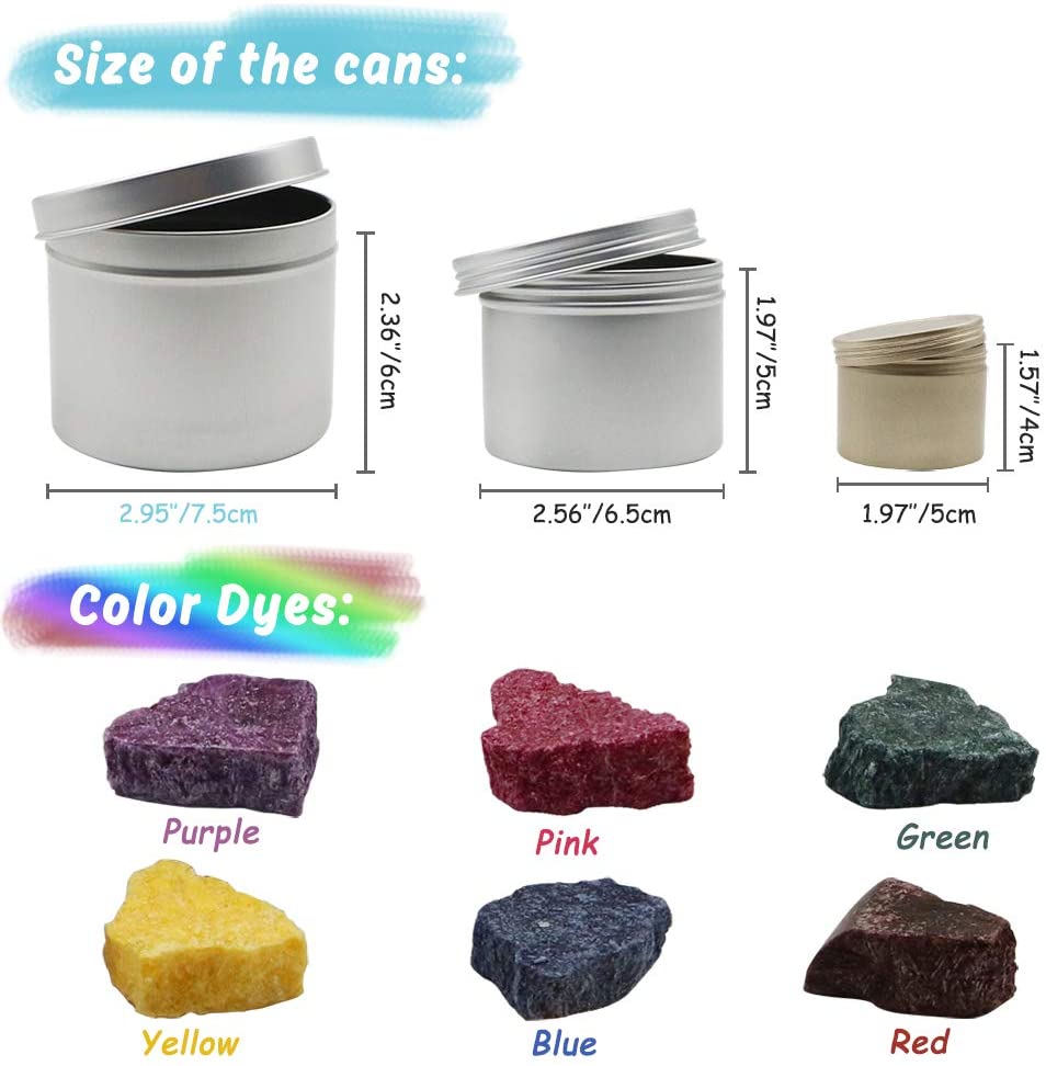 Candle Making Kit Supplies, Soy Wax Making Kit Including Pot, Wicks, Sticker, Tins, Soybean Wax, Spoon &amp; More image 4