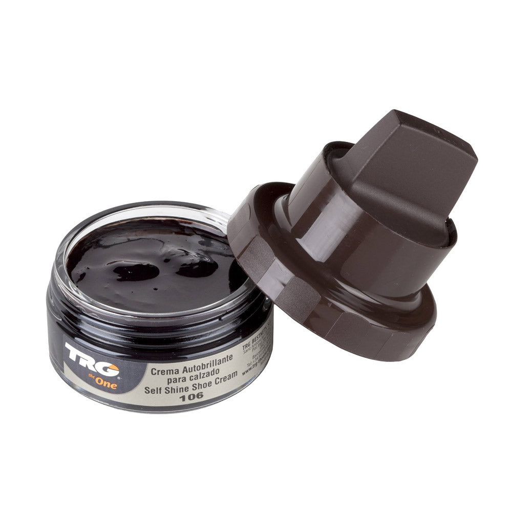 TRG Shoe Cream 1.7 Ounce Shoe Cream Amazing Vibrant Colors! | Shoe Care Self Shine Leather Boots, and Leather Shoes - #06 Dark Brown image