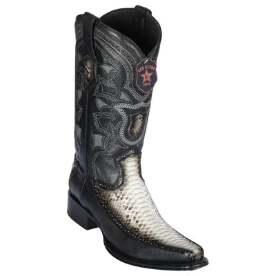 LOS ALTOS BOOTS MENS #76F5749 EUROPEAN SQUARE TOE | GENUINE PYTHON AND DEER BOOTS | COLOR NATURAL image 0