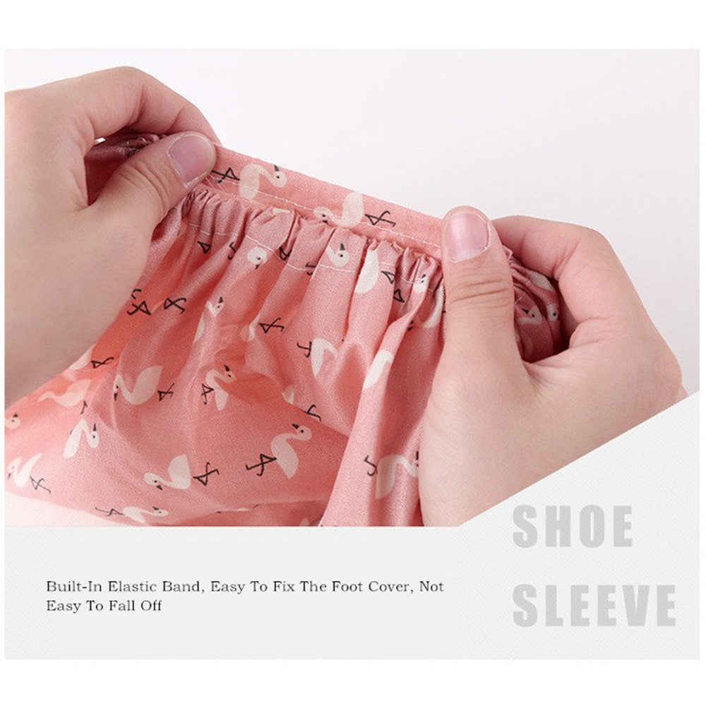 Shoe Cover Anti-skid Overshoes Flamingo - Dust Proof Feet Covers ( 1 Pair) image 2