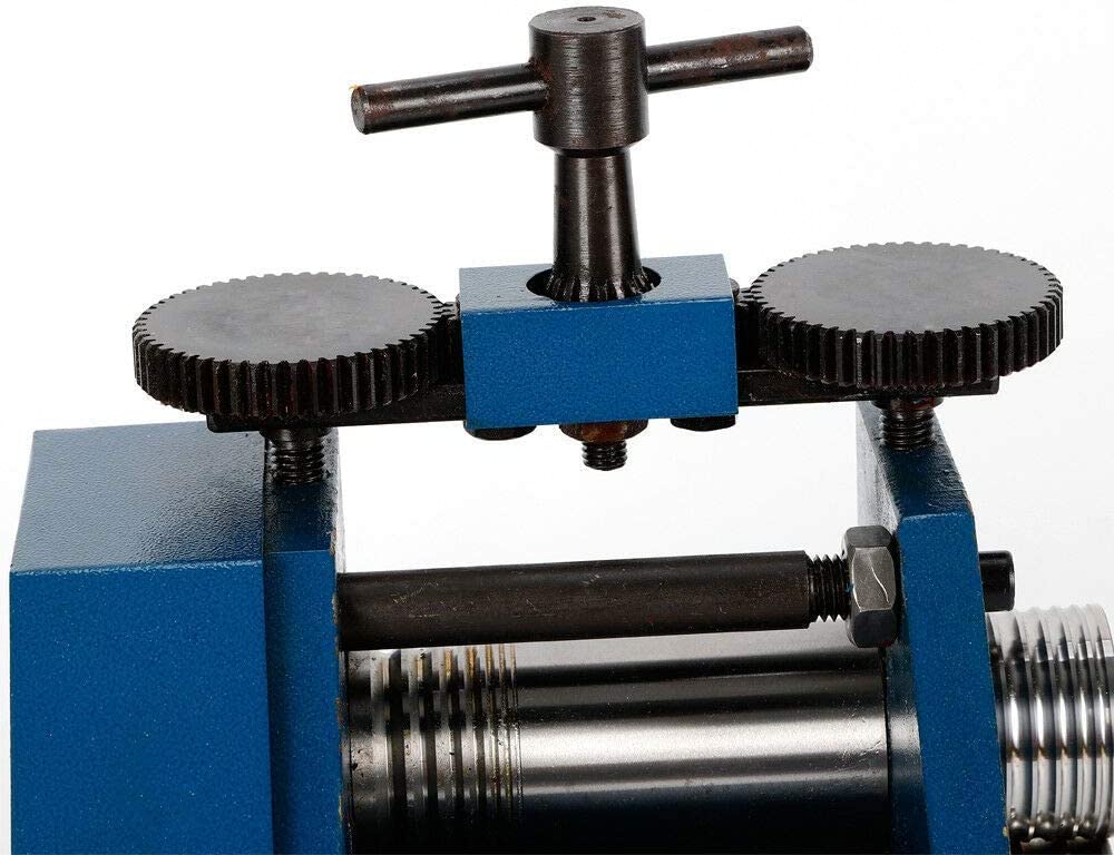 3" Manual Combination Rolling Mill Machine Jewelry Press Tabletting Tool Machine Jewelry Combination Rolling Mill Roller Jewelry DIY Marking Tool Make Sheet Metal Wire Flat image 2