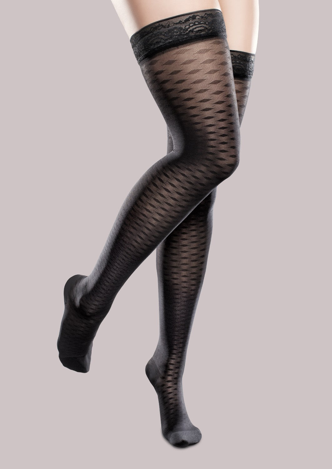 Moderate Support Socks - Patterned Core Spun image 0