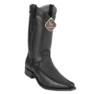 MEN'S KING EXOTIC GENUINE ELEPHANT BOOTS EUROPEAN TOE HANDCRAFTED BLACK (477BD7005) image 0