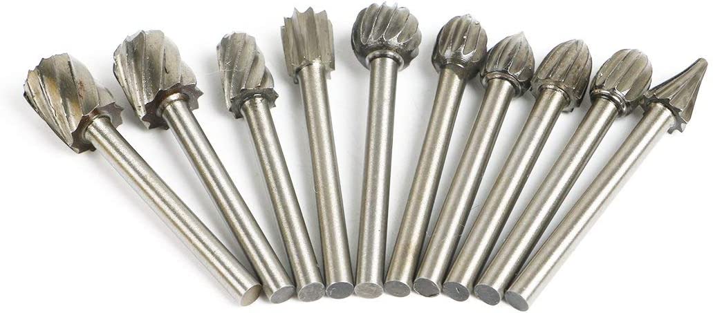 20 PCS HSS Routing Router Grinding Bit Set Burr Speed Kit for Dremel Wood Working Tools Carving Drilling image 3
