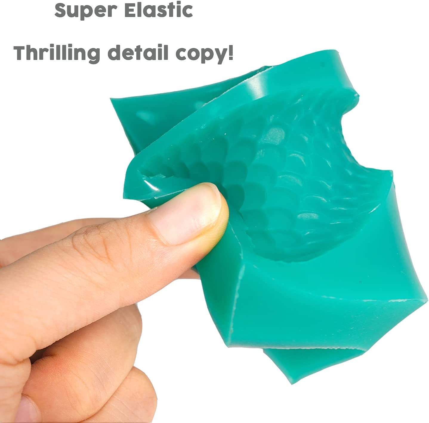 BBDINO Super Elastic Silicone Mold Making Kit, Mold Making Silicone Rubber N.W. 21.16 oz, Liquid Silicone Rubber Mold Making, Ideal for Casting 3D Silicone Molds| Food Molds 1:1 by Volume, Jade Green image 1