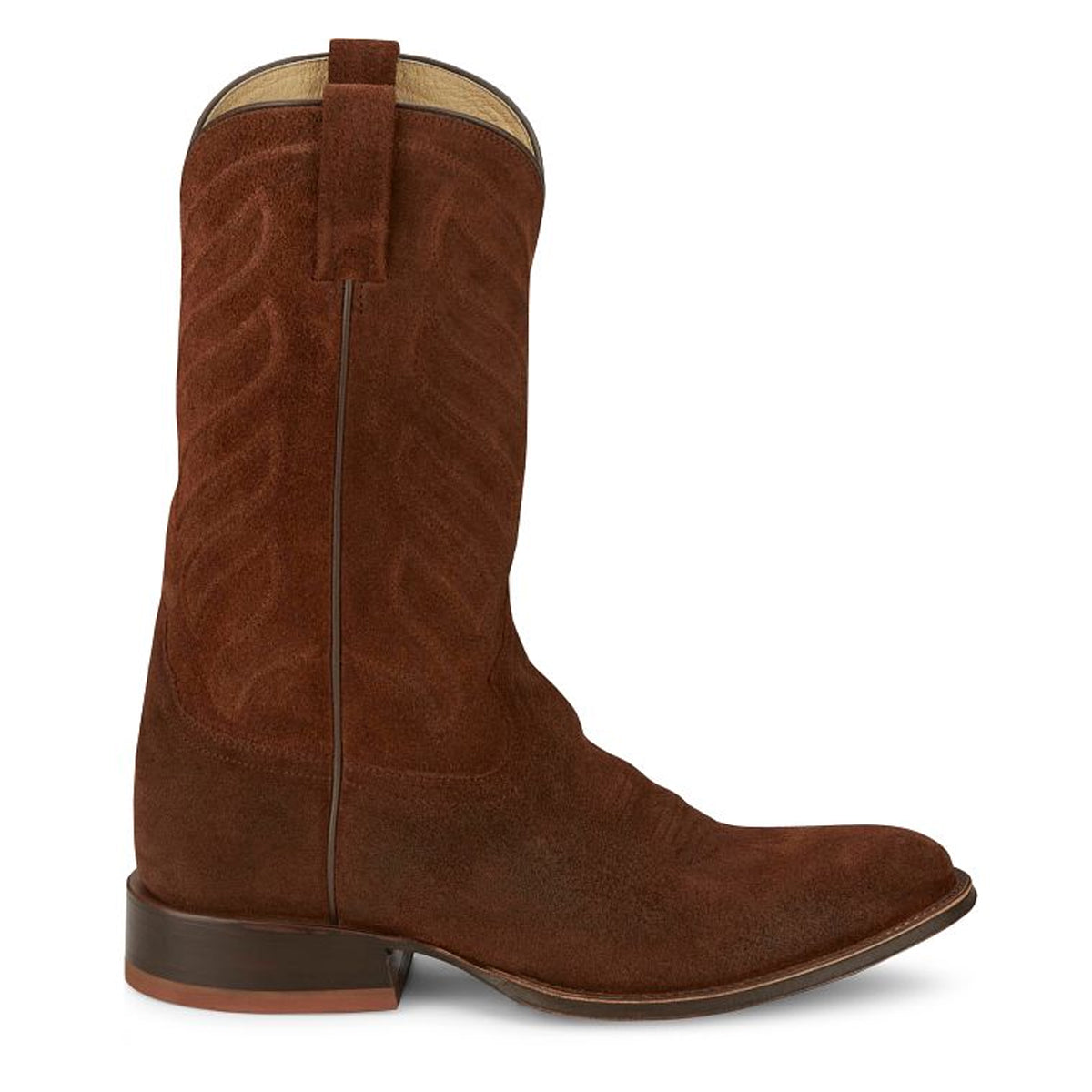 Tony Lamas Boots Men's Western Amado 12" Suede Color Cognac image 2