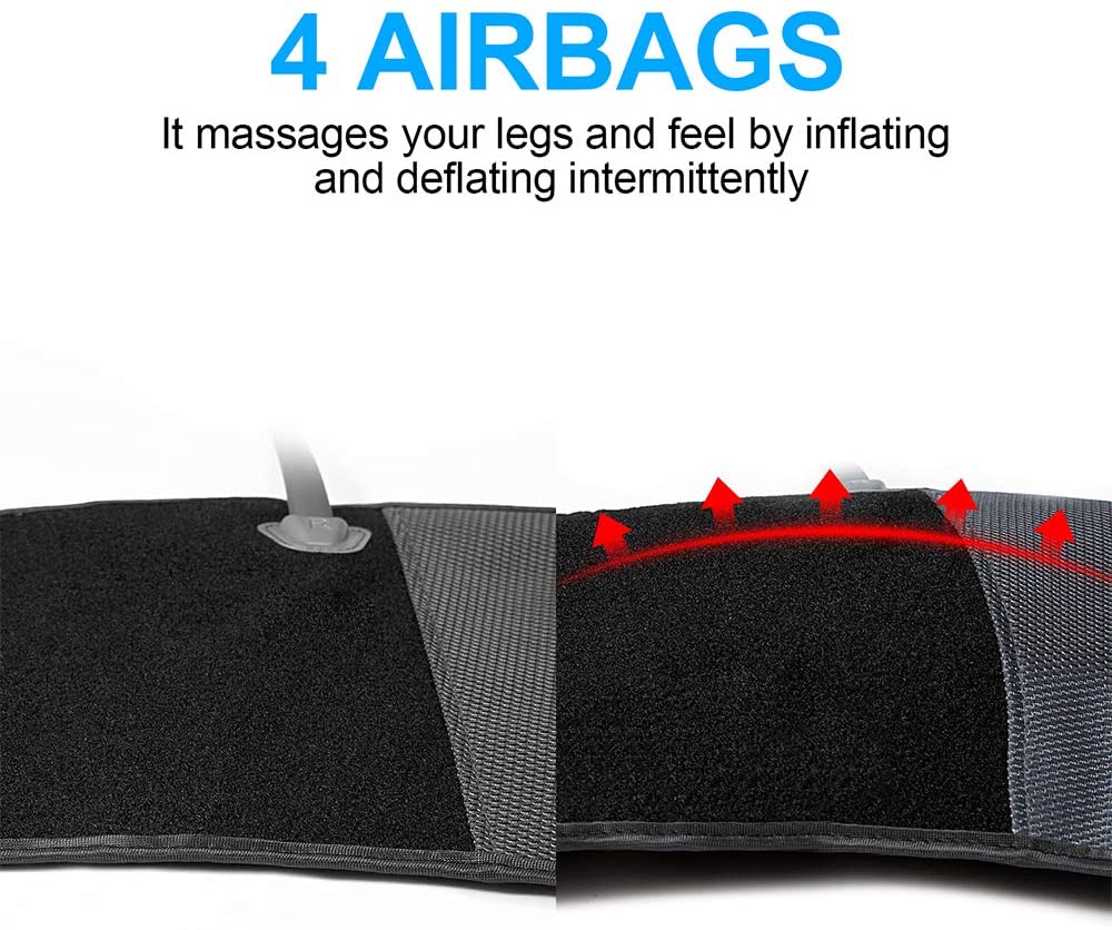 CINCOM Leg Massager for Circulation Air Compression Calf Wraps with 2 Modes 3 Intensities and Helpful for RLS and Edema image 2