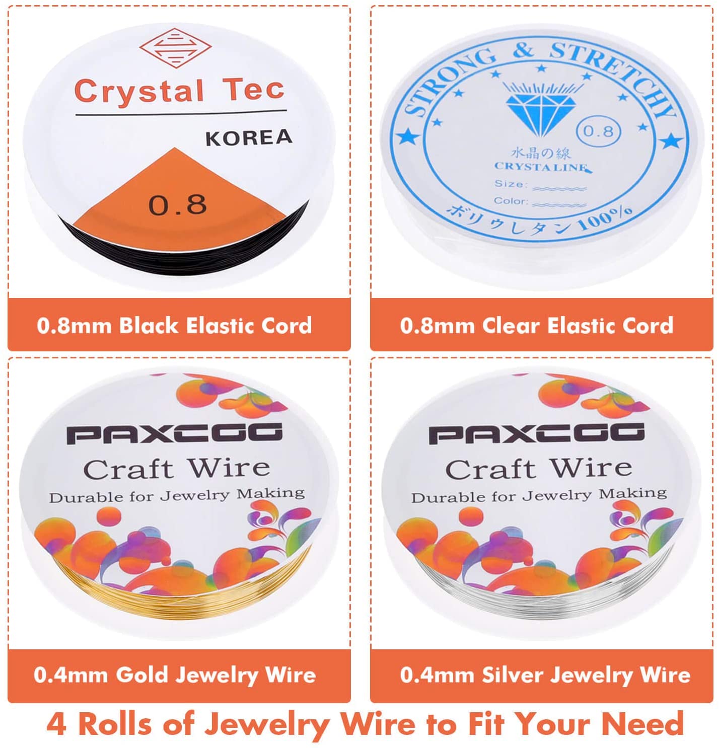 Paxcoo Jewelry Making Supplies Wire Wrapping Kit with Jewelry Beading Tools, Jewelry Wire, Helping Hands and Jewelry Findings for Jewelry Repair, Beading image 5