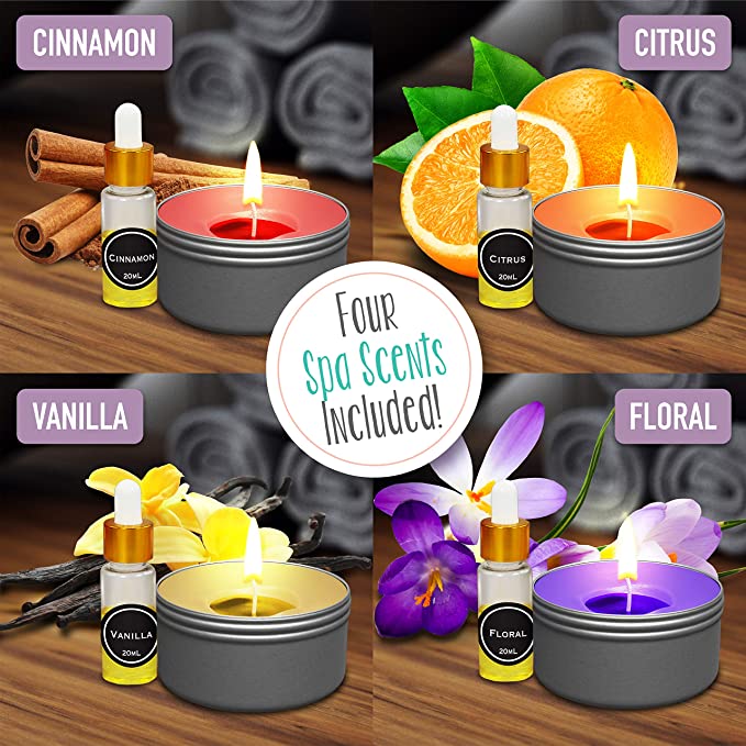 DIY Candle Making Kit by Craft It Up, Makes 15+ Candles, Beginners Set with Silicone Molds, Soy Candle Wax Supplies, Pot, Wicks, Essential Oils &amp; More, Scented Homemade Candles Set for Teens Adults image 3