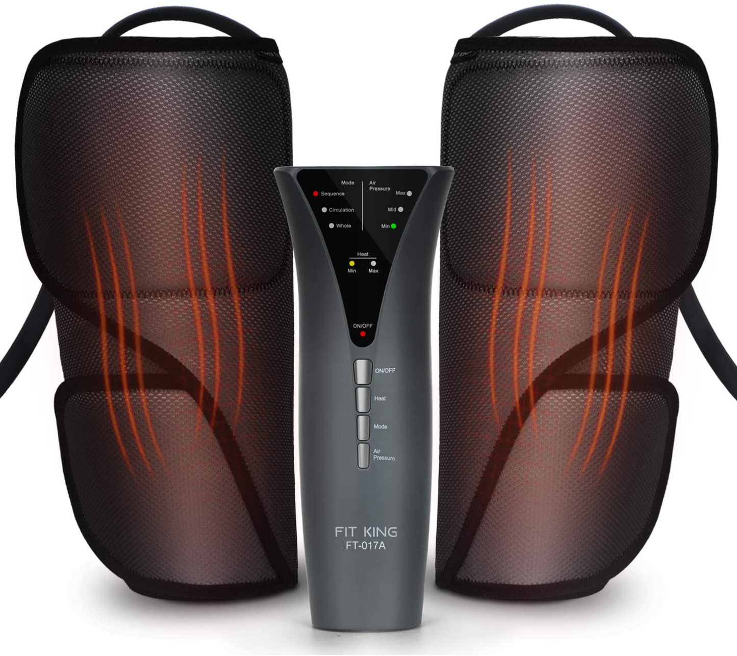 FIT KING Leg Massager for Circulation Calf Massager with Heat 3 Modes 3 Intensities FT-017A image 0