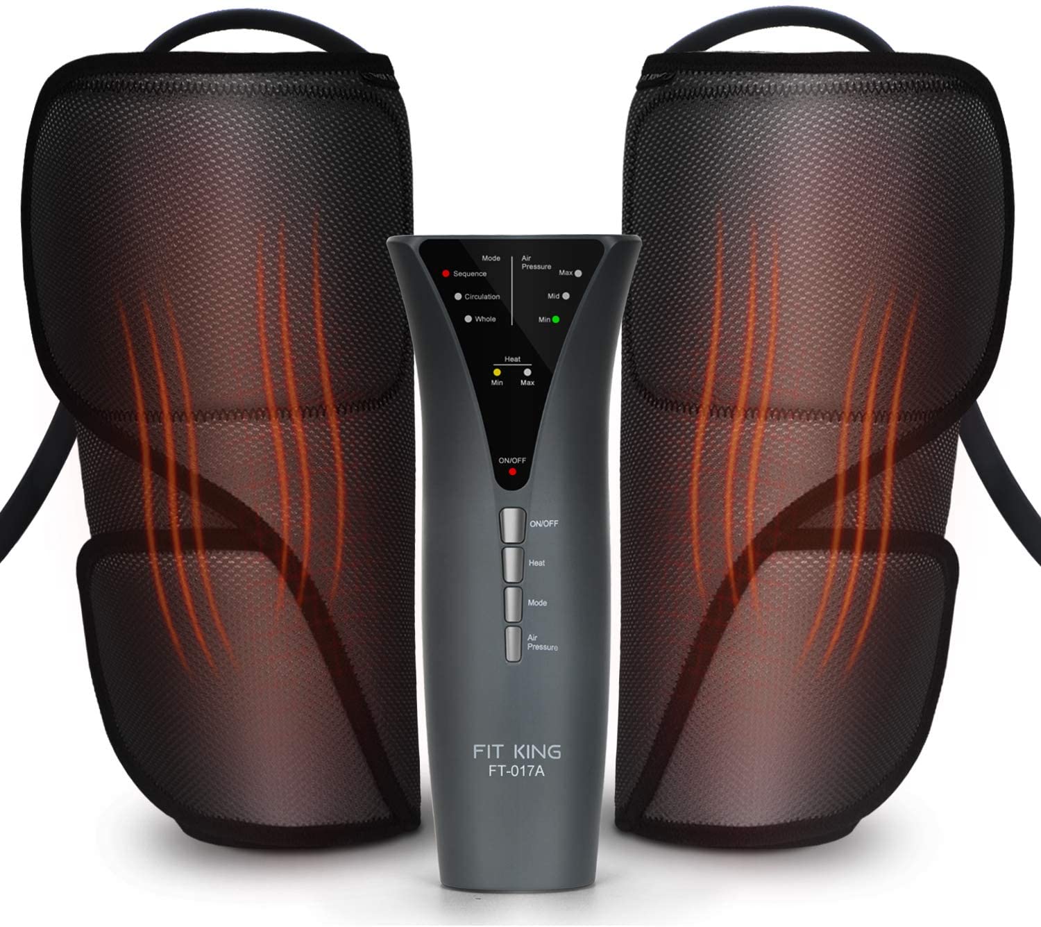 FIT KING Leg Massager for Circulation Calf Massager with Heat 3 Modes 3 Intensities FT-017A image 0