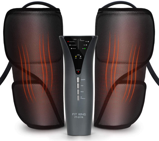 FIT KING Leg Massager for Circulation Calf Massager with Heat 3 Modes 3 Intensities FT-017A image 0