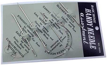 Buytra Curved Hand Leather Sewing Needles Kit with 260m 210D 1mm Black Leather Sewing Waxed Thread Cord for Leather Repair Craft DIY (Black Wax Thread + Needles) image 5