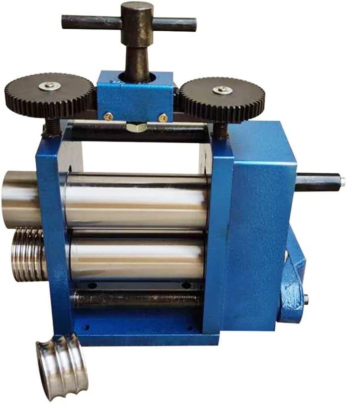 Jewelry Rolling Mill Machine, 3in/75mm Roller Manual Combination Rolling Mill Flatten Machine,DIY Metal Sheet Wire Flat Jewelry Tool image 4