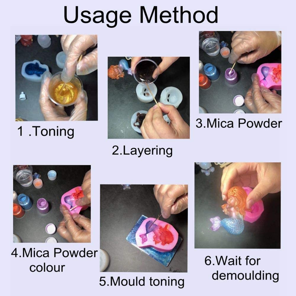 Mica Powder,Natural Soap Making Supplies,Resin Pigment Kit,Epoxy Resin Dye,36 Colors Soap Making Dyes,Hand Soap Making Pigment Kit,Resin Jewelry,Jewelry Making Supplies，Resin Powder, image 2