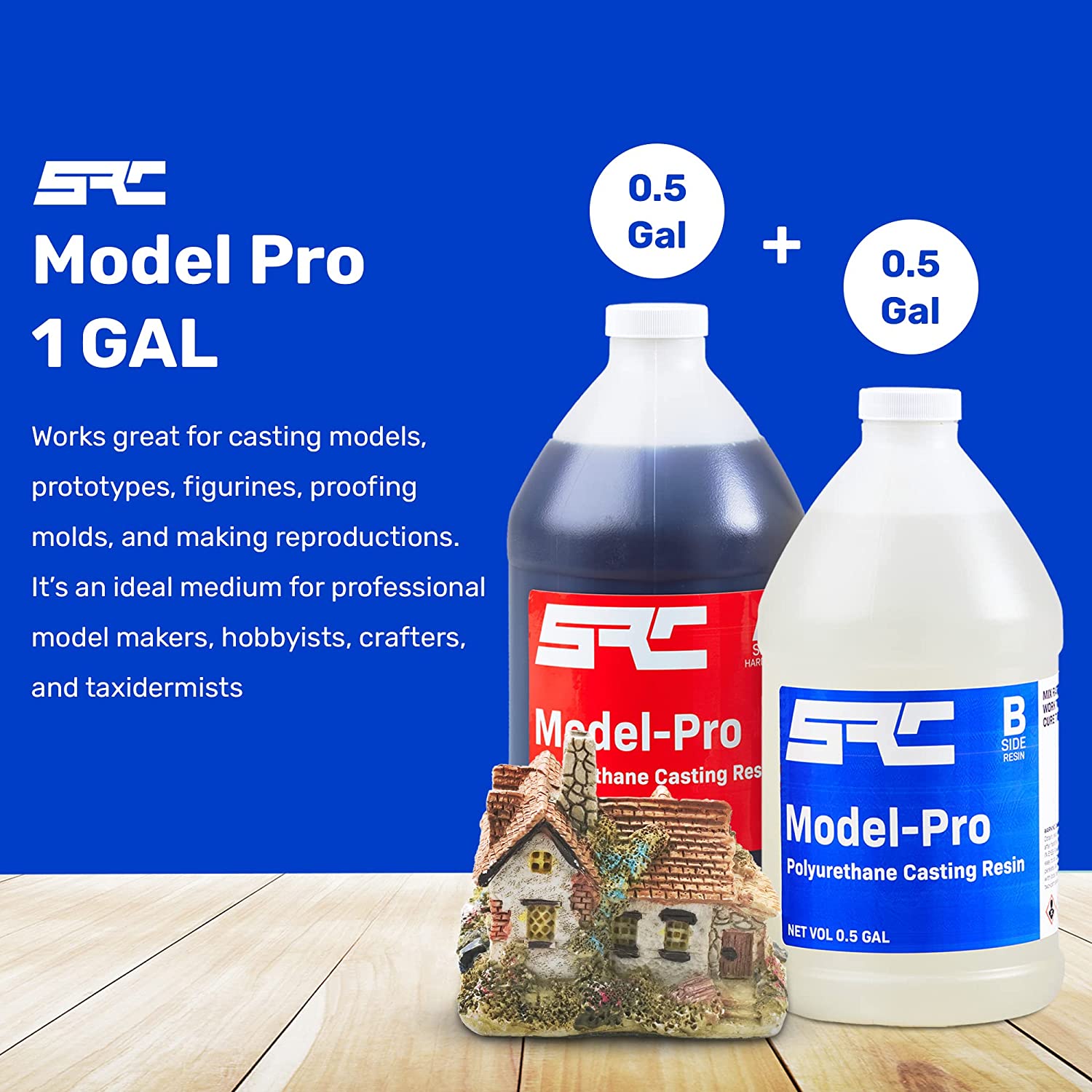 Specialty Resin &amp; Chemical Model-Pro (1-Gallon Kit) | 2-Part Polyurethane Casting Resin | Low-Viscosity and Odorless Resin for Casting Models, Prototypes, Figurines, and Other Resin Projects image 1