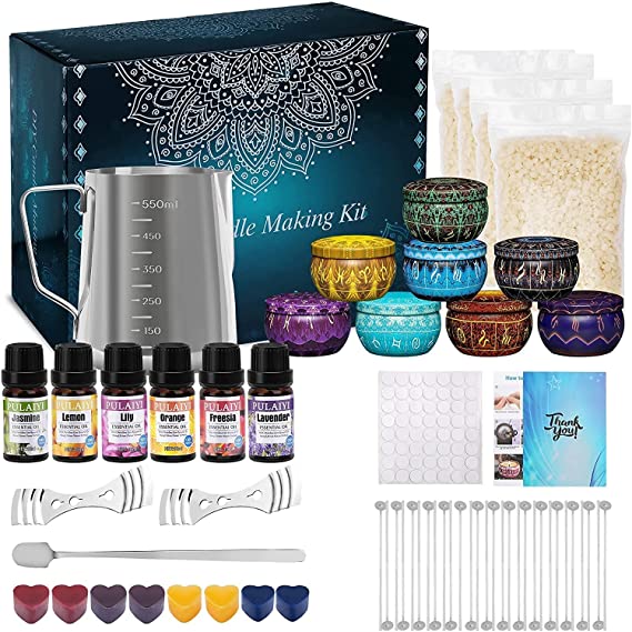 Candle Making Kit, Candle Making Supplies Kit for Adults Kids, DIY Scented Candle Making Kits Including Soy Wax Wicks Scents Oils Dyes Melting Pot Tins Spoon, Festival Gifts for Women image 0