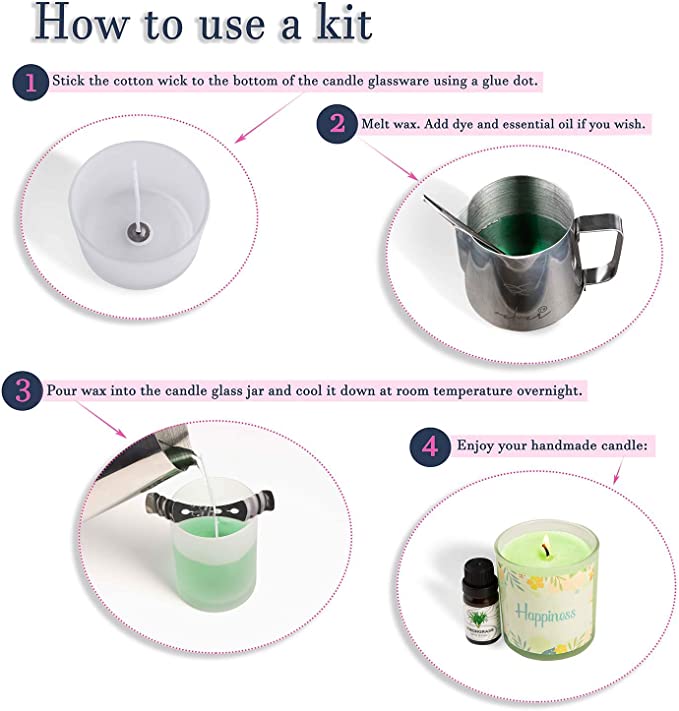 Velver Candle Making Kit Soy Wax Scented Candle DIY Candle Making Kit - Shuttle Art and Crafts Candle Kit for Adults image 4