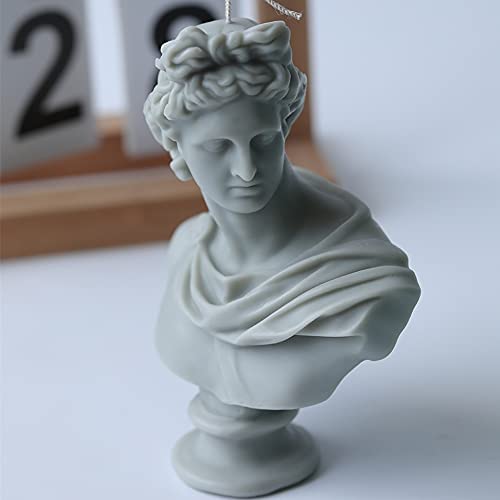 GreatMold Silicone Candle Mold European Apollo Head Sculpture Aromatherapy Candle Mould Plaster Molds Reusable DIY Resin Mould for Figurine Craft, GM-400 image 3