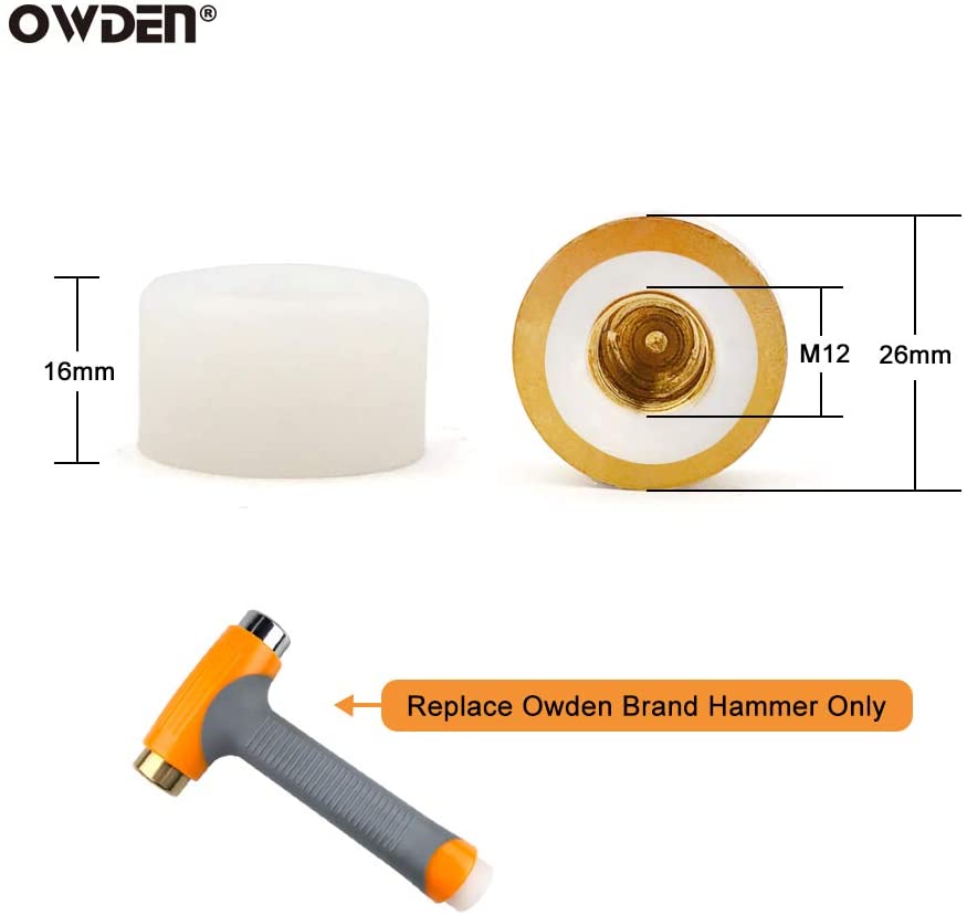 OWDEN Professional Jewelry Metal Stamps Hammer with 2 Replace Hammer Heads No-Rebound Steel Bench Block Set Jewelry Stamping Working Tools Metal Letter Punch for Brass Aluminium Copper Leather Marks. image 3
