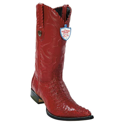 WILD WEST BOOTS #2950212 MEN'S | COLOR RED | MEN'S WILD WEST CAIMAN HORNBACK 3X TOE BOOTS HANDCRAFTED image 0
