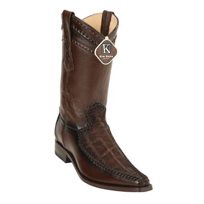 MEN'S KING EXOTIC GENUINE ELEPHANT BOOTS EUROPEAN TOE HANDCRAFTED BROWN (477BD7007) image 0