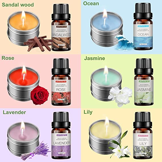 Complete Candle Making Kit,Candle Making Supplies,DIY Arts and Crafts Kits for Adults,Beginners,Kids Including Wax, Wicks, 6 Kinds of Scents,Dyes,Melting Pot,Candle tins image 4