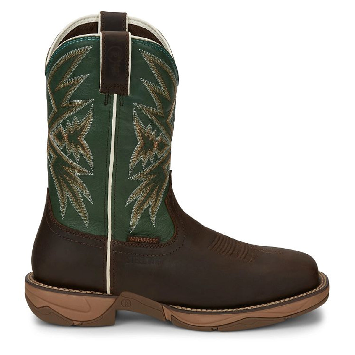 Tony Lamas Boots Men's Footwear Work Bartlett 11" Waterproof Steel Toe Work Boot Color Amber image 2