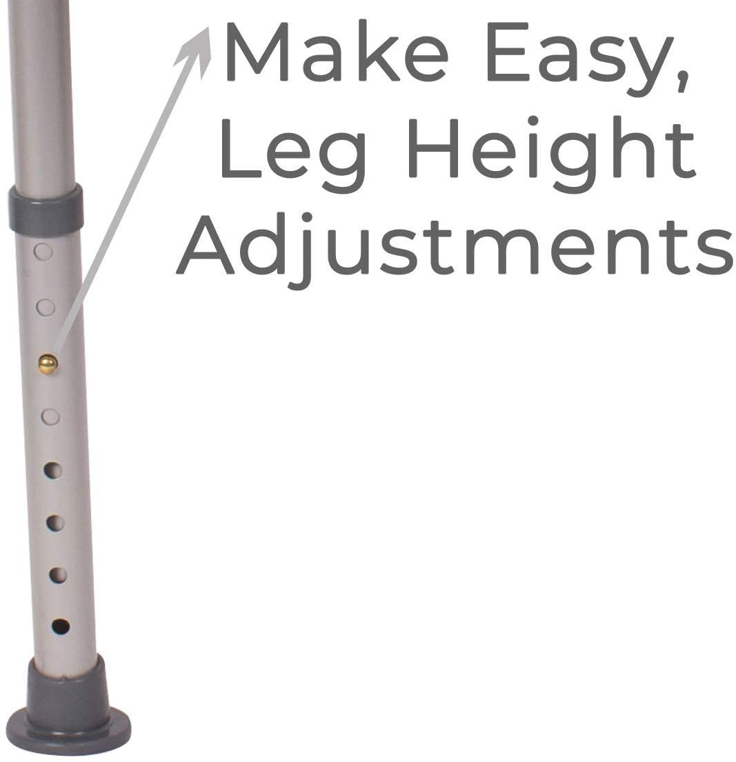 Carex Tub Transfer Bench - Shower Chair Transfer Bench with Height Adjustable Legs - Convertible to Right or Left Hand Entry image 1