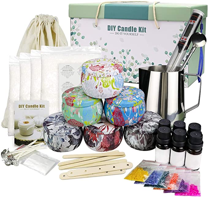 Candle Making Kit,Beeswax Scented Candles Supplies Arts and Crafts for Adults and Teens Gift Set for Women Including Fragrance, Soy Wax, Cotton Wicks, Metal Pot, Candle Dyes, Candle Jars and More image 0