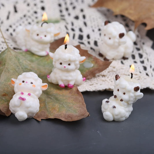 5 Pack Mini Sheep Soap Mold Handmade Soap Silicone Mold Soap Mold Candle Mold Ice Sculpture Mold Bird Soap Mold Aroma Plaster Mold image 0