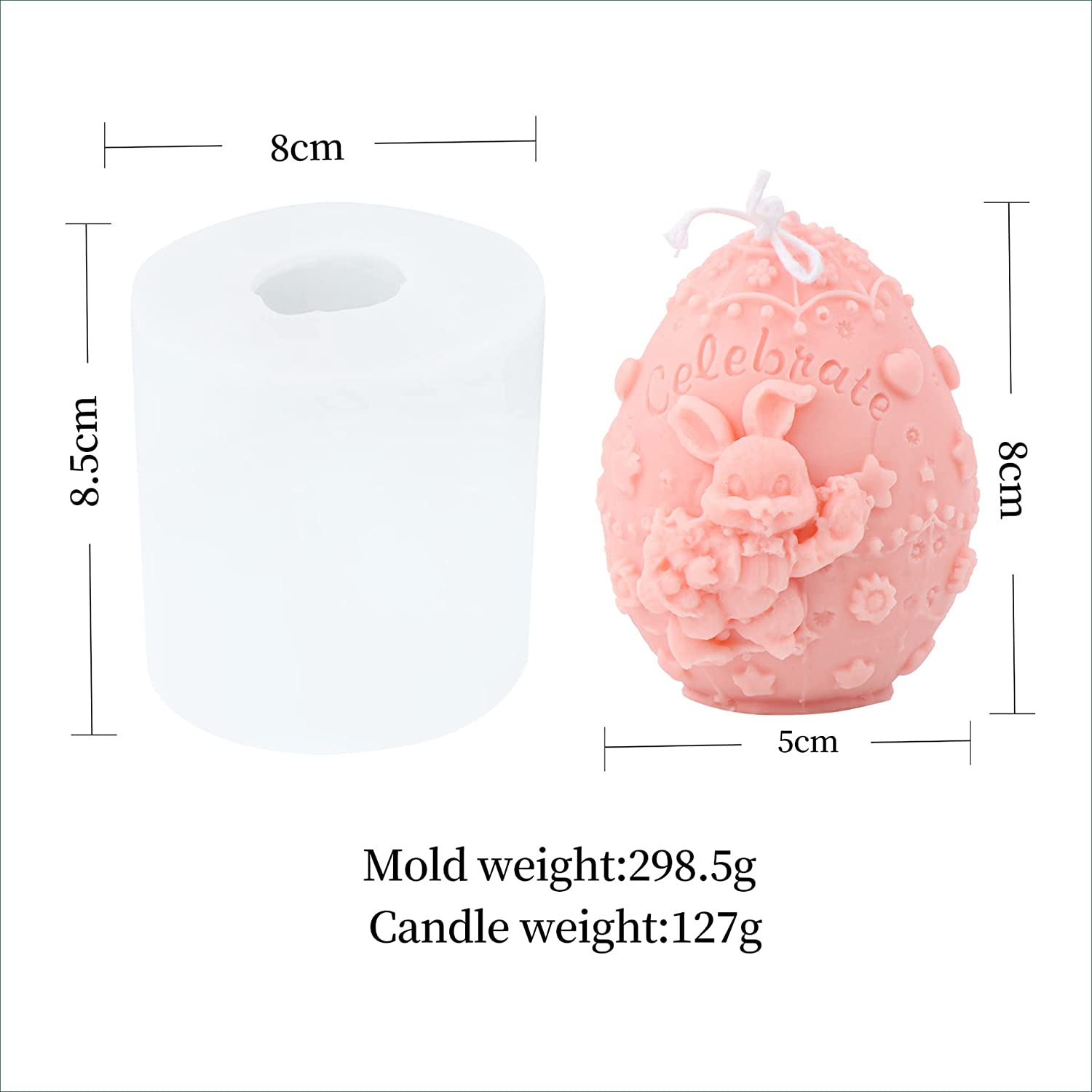 Rabbit Egg Soap Mold Handmade Soap Silicone Mold Soap Mold Candle Mold Ice Sculpture Mold Bird Soap Mold Aroma Plaster Mold image 3