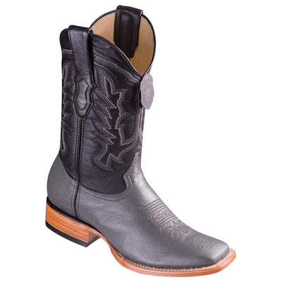 LOS ALTOS BOOTS MENS #8279709 WIDE SQUARE TOE | GENUINE SMOOTH OSTRICH LEATHER BOOTS | COLOR GRAY image 0