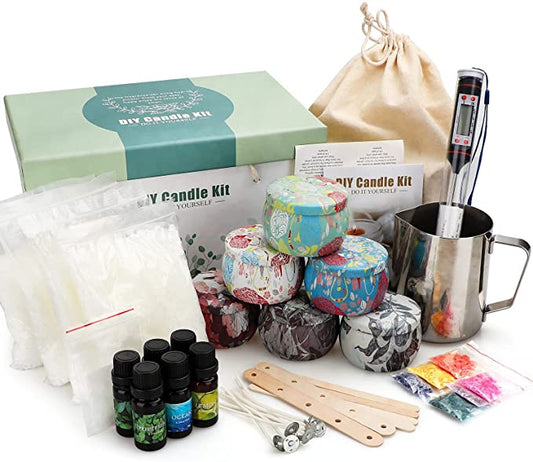 DIY Candle Making Kit, Beeswax Scented Candles Supplies Mother's Day Gift Set for Women with Fragrance Candles, Cotton Wicks, Pot, Dyes, Candle Jars image 0