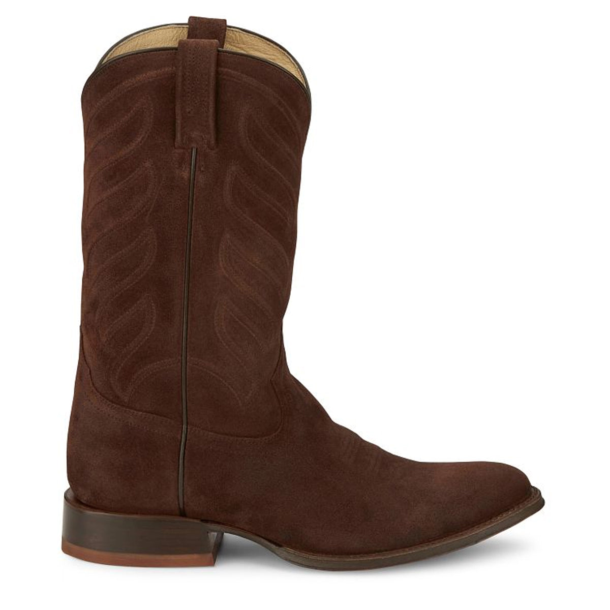 Tony Lamas Boots Men's Western Amado 12" Suede  Color Deep Coffe image 2