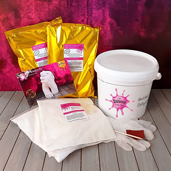 Edinburgh Family Hand Casting Kit for 4 - Premium DIY Hand Hold Statue Kit for Mothers Day, Valentines, Family or Pregnancy Gift, Baby Shower, or Fun Kids Craft image 4