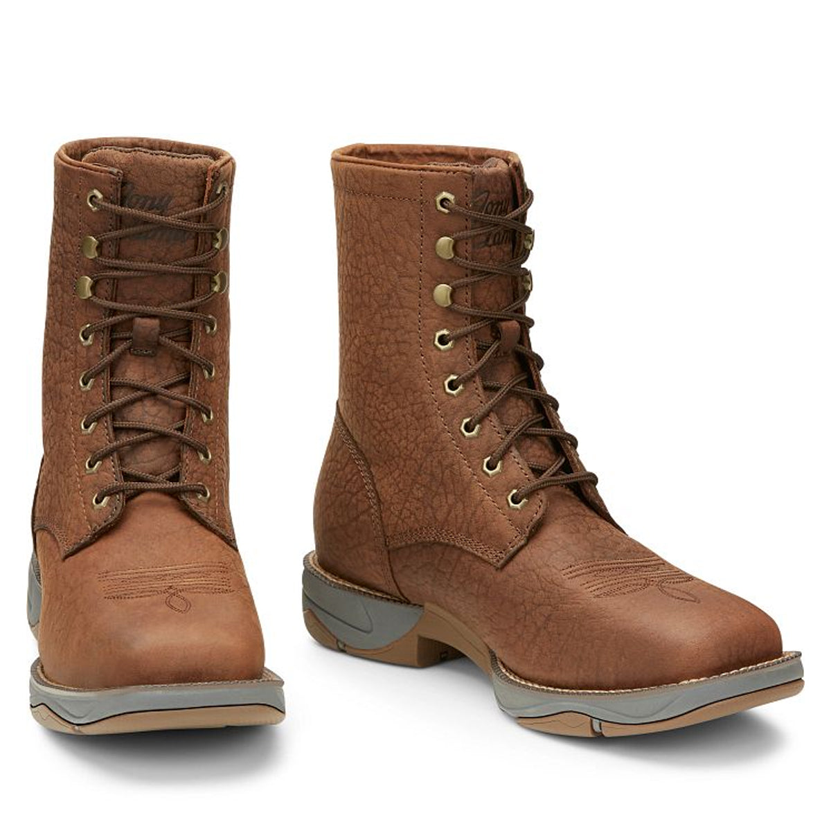 Tony Lamas Boots Men's Footwear Work Tova 8" Stell Toe  Lace Up Color Tawny image 0