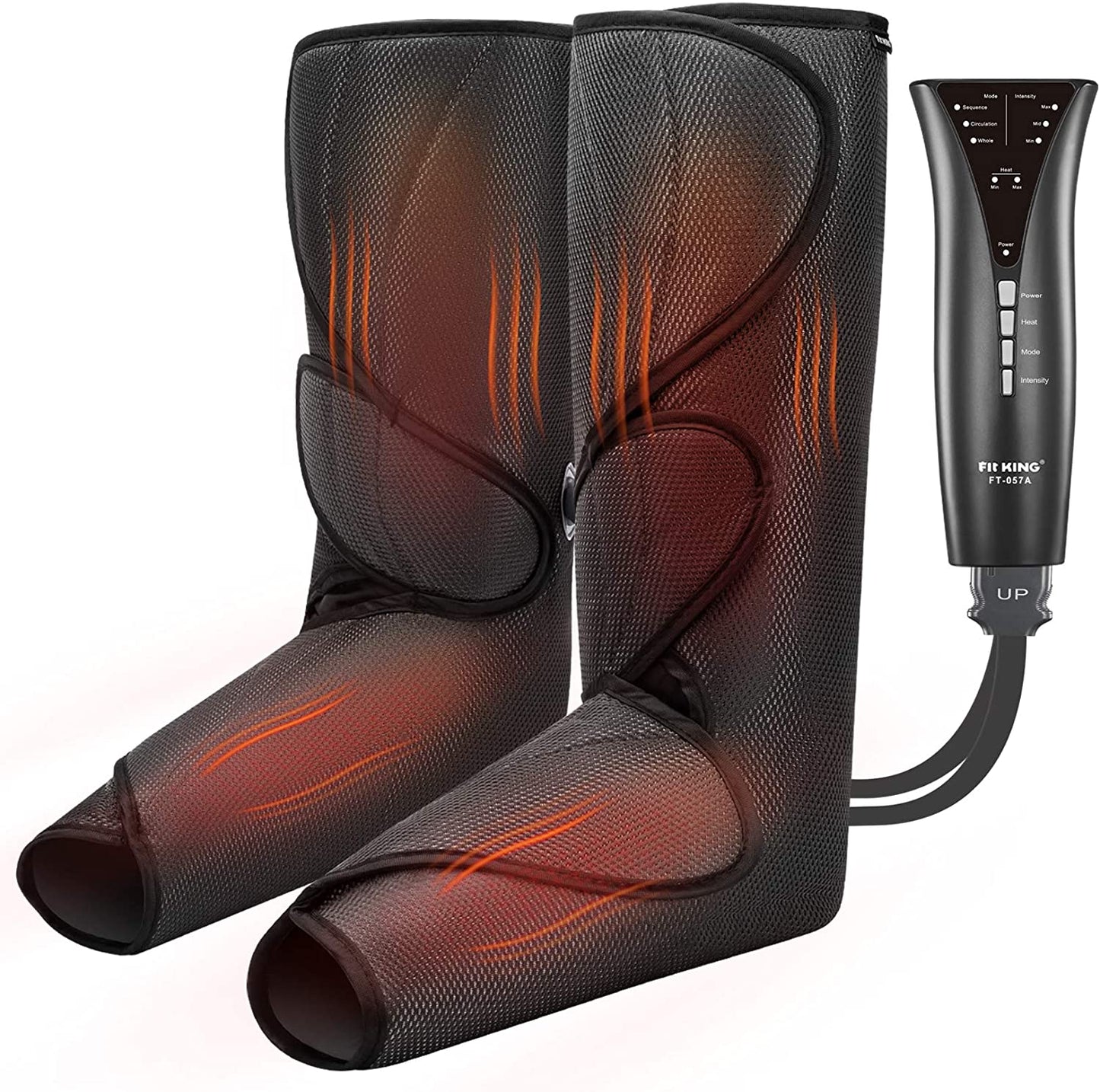 FIT KING Leg and Foot Massager with Heat, Foot and Calf Massager for Circulation and Pain Relief with 3 Modes 3 Intensities and Optional 2 Heating Levels FT-057A image 0