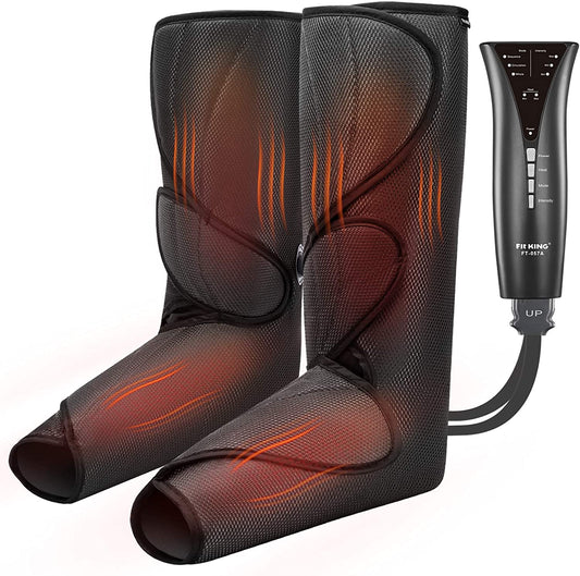 FIT KING Leg and Foot Massager with Heat, Foot and Calf Massager for Circulation and Pain Relief with 3 Modes 3 Intensities and Optional 2 Heating Levels FT-057A image 0