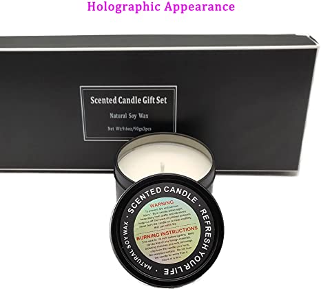 PMCDS2G Candle Warning Labels 1.5" Candle Jar Container Stickers 500 Pieces Per Roll Waterproof Candle Safety Labels Sticker Decal for Candle Jars,Tins and Votives (Holographic) image 1