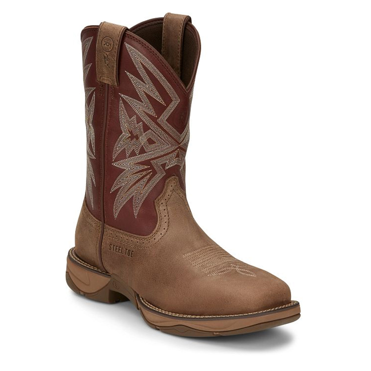 Tony Lamas Men's Footwear Work Bartlett 11" Steel Toe Work Boot Color Light Tan image 2