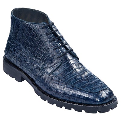 LOS ALTOS (ZA2068210) NAVY GENUINE CAIMAN CROCODILE BELLY ANKLE BOOT image 0